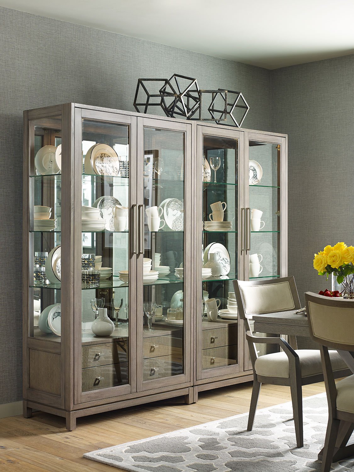 Rachael Ray Highline Bunching Display Cabinet - Greige