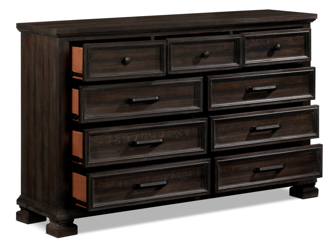 Camelot Dresser - Weathered Dark Brown