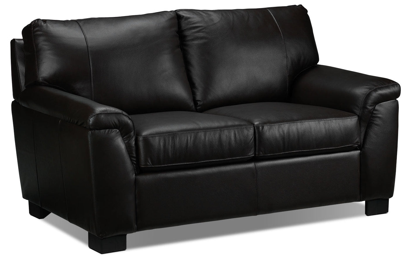Reynolds Leather Sofa and Loveseat Set - Coffee