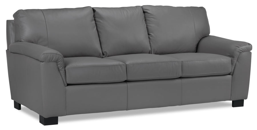 Reynolds Leather Sofa - Grey