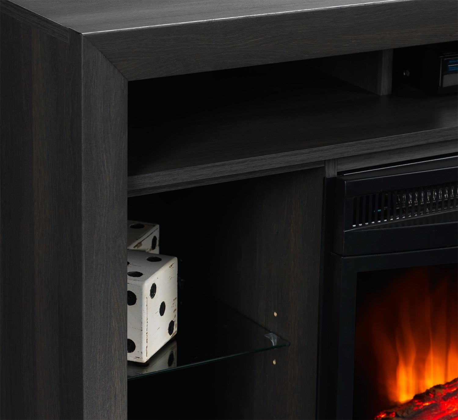 Manor Fireplace TV Stand with Traditional Insert - Grey