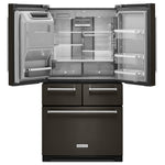 KitchenAid Black Stainless Steel French Door Refrigerator (25.8 Cu. Ft.) - KRMF706EBS