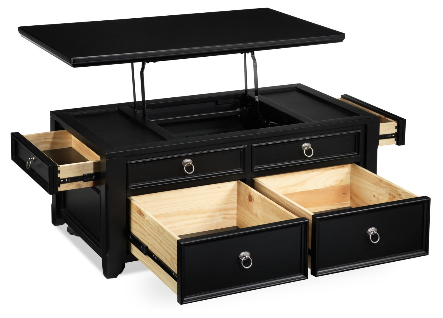 Turner Lift-Top Coffee Table - Black