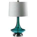 Jeanie 27" Table Lamp - Blue Glass