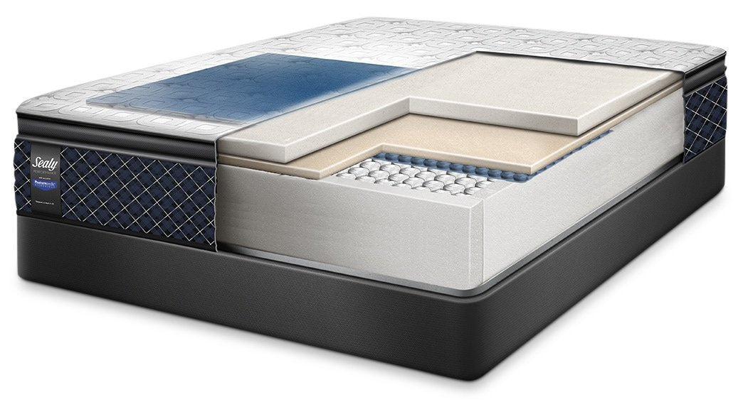Sealy Pathos Firm Queen Mattress and Boxspring Set