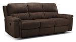 Roarke Reclining Sofa and Recliner Set - Walnut