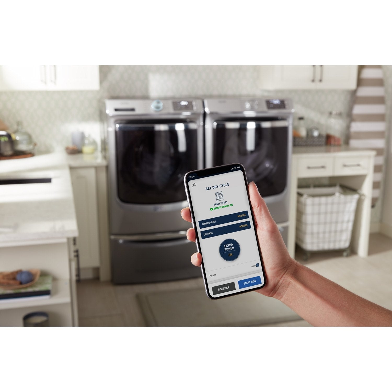 Maytag Metallic Slate Front-Load Washer (5.8 cu. ft.) & Gas Dryer (7.3 cu. ft.) - MHW8630HC/MGD8630HC