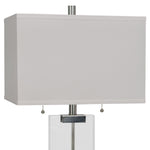 Nikki 26" Table Lamp - Silver and White