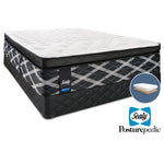 Sealy Mastery Hybrid Plush Queen Mattress and Low-Profile Boxspring Set