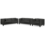 Astin Sofa, Loveseat and Chair and a Half Set - Dark Grey