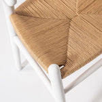 Jessbul Wishbone Dining Chair - White/Natural