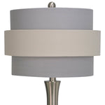 Joan 26" Table Lamp - Silver and Grey