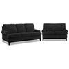 Crizia Sofa and Loveseat Set - Black