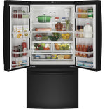 GE Black Counter-Depth French Door Refrigerator (18.6 Cu. Ft.) - GWE19JGLBB