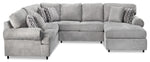 Jupiter 4-Piece Sectional with Right-Facing Chaise - Ash