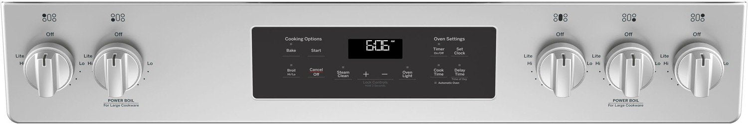 GE Premium Stainless Steel Appearance Slide-In Gas Range (5.4 Cu. Ft.) - JCGSS66SELSS