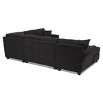 Althea 4-Piece Sectional with Left-Facing Chaise - Black