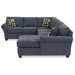 Althea 4-Piece Sectional with Right-Facing Chaise - Navy