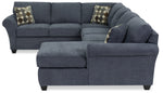 Althea 4-Piece Sectional with Right-Facing Chaise - Navy