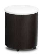 Serpentine Coffee Table with Two Ottomans - Espresso