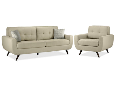 Julian Sofa and Chair Set - Beige