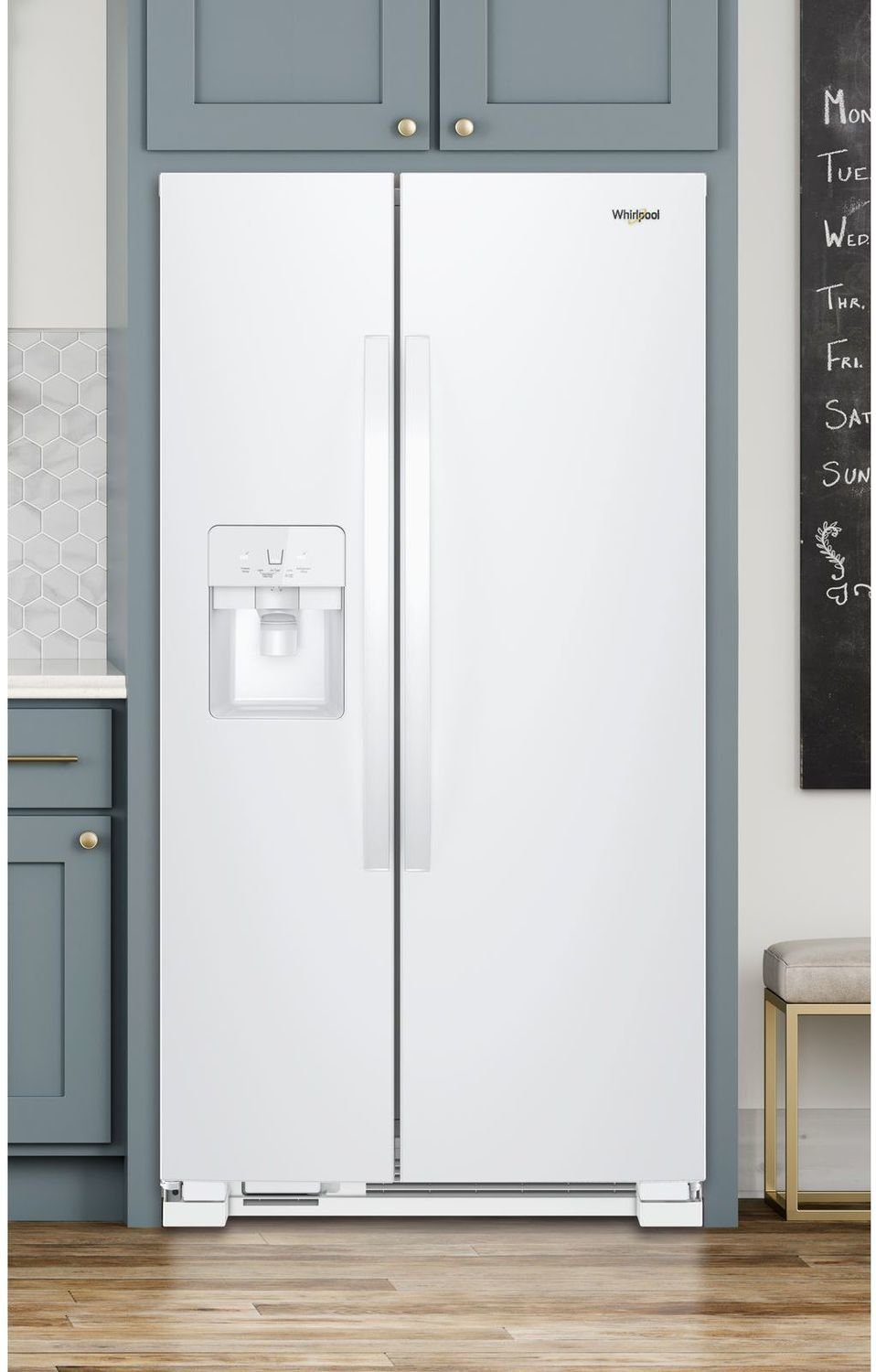 Whirlpool White Side-by-Side Refrigerator (21 Cu. Ft.) - WRS321SDHW