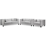 Astin Sofa, Loveseat and Chair and a Half - Grey