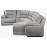 Pasadena 5-Piece Reclining Sectional with Right-Facing Chaise - Light Grey