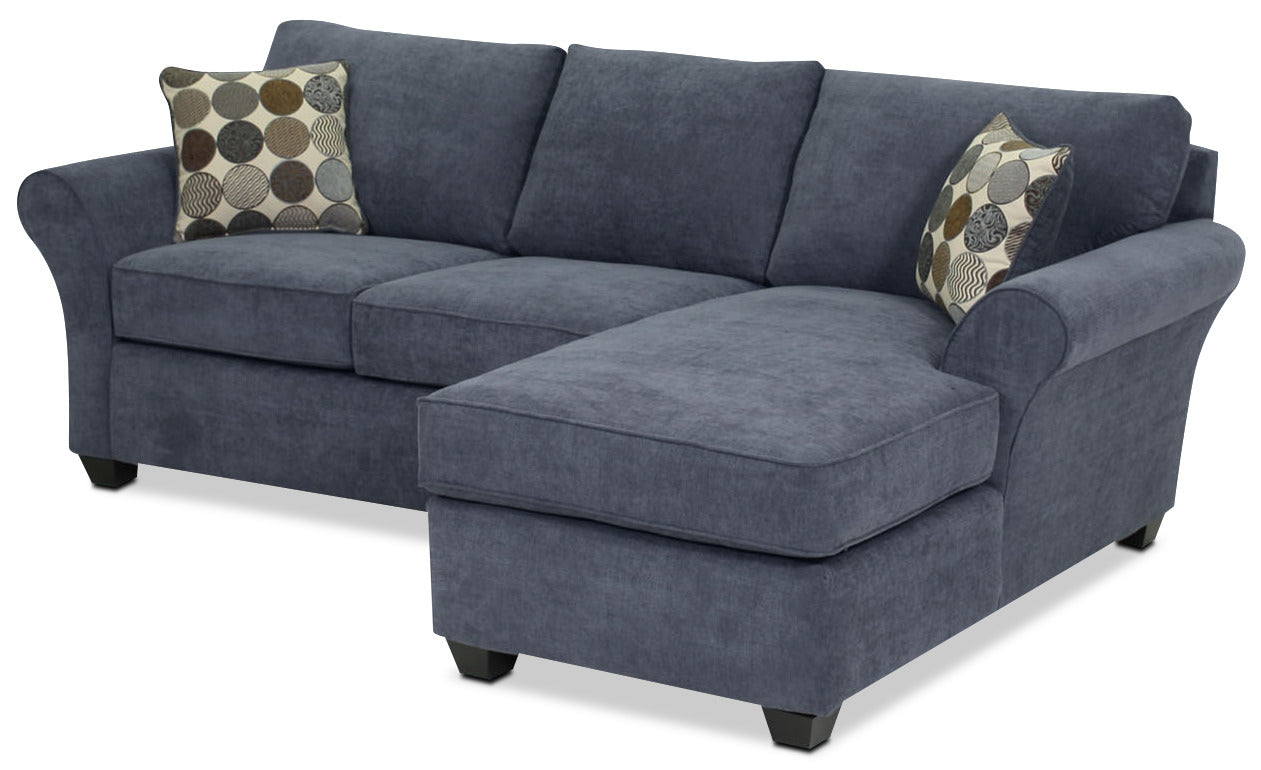 Althea 2-Piece Sectional with Right-Facing Chaise - Navy