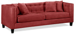 Astin Sofa and Chair and a Half Set - Red
