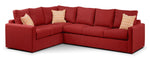 Athina 2-Piece Sectional with Right-Facing Queen Sofa Bed - Cherry