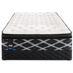 Sealy Mastery Hybrid Plush King Mattress and Split Low-Profile Boxspring Set