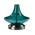 Jeanie 27" Table Lamp - Blue Glass