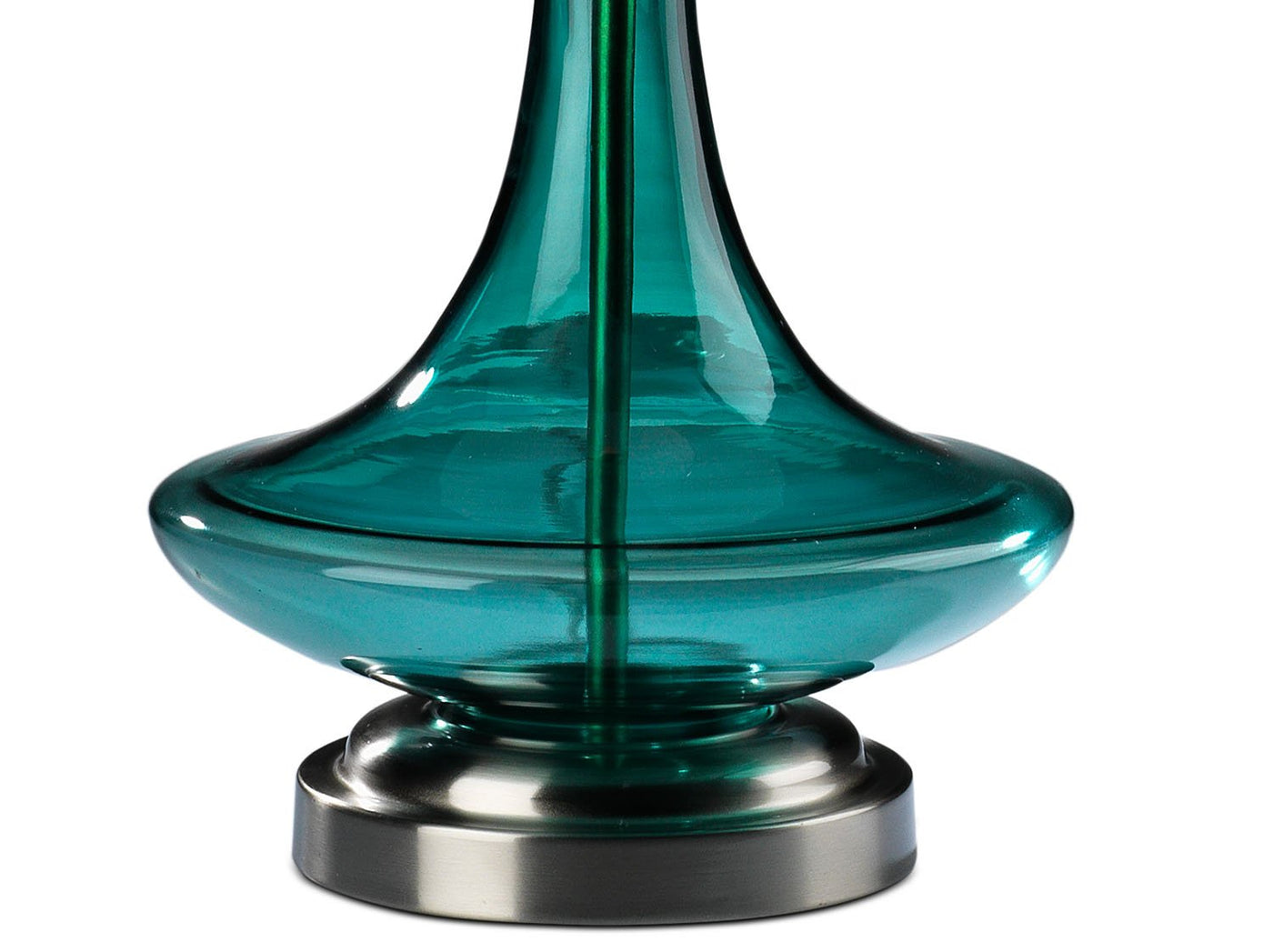 Jeanie 27" Table Lamp - Blue Glass