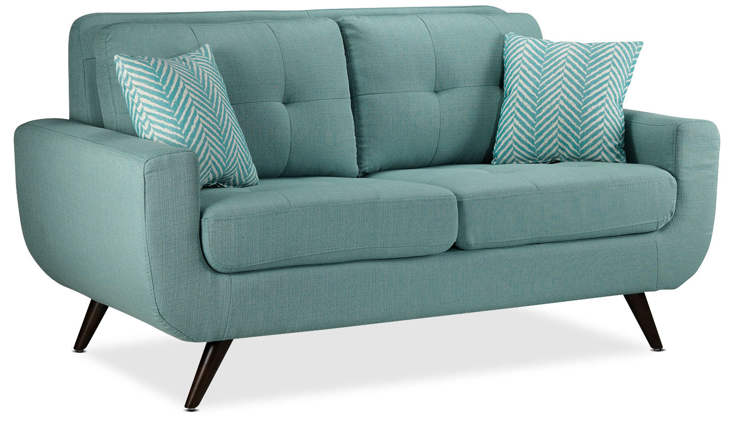 Julian Sofa, Loveseat and Chair Set - Teal