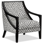 Rowena Accent Chair - White and Grey - Open-Box