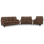 Crizia Sofa, Loveseat and Chair Set - Coffee