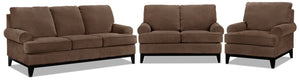 Crizia Sofa, Loveseat and Chair Set - Coffee