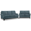 Crizia Sofa and Loveseat Set - Navy