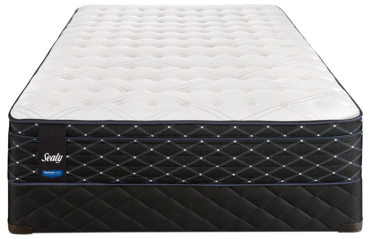 Sealy Narrative Cushion Firm Queen Mattress and Low-Profile Boxspring Set