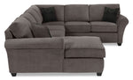 Althea 4-Piece Sectional with Left-Facing Chaise - Charcoal