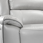 Holton 4-Piece Leather Sectional with Right-Facing Chaise - Grey