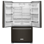 KitchenAid Black Stainless Steel French Door Refrigerator (25.2 Cu. Ft.) - KRFF305EBS