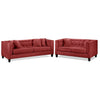 Astin Sofa and Loveseat Set - Red