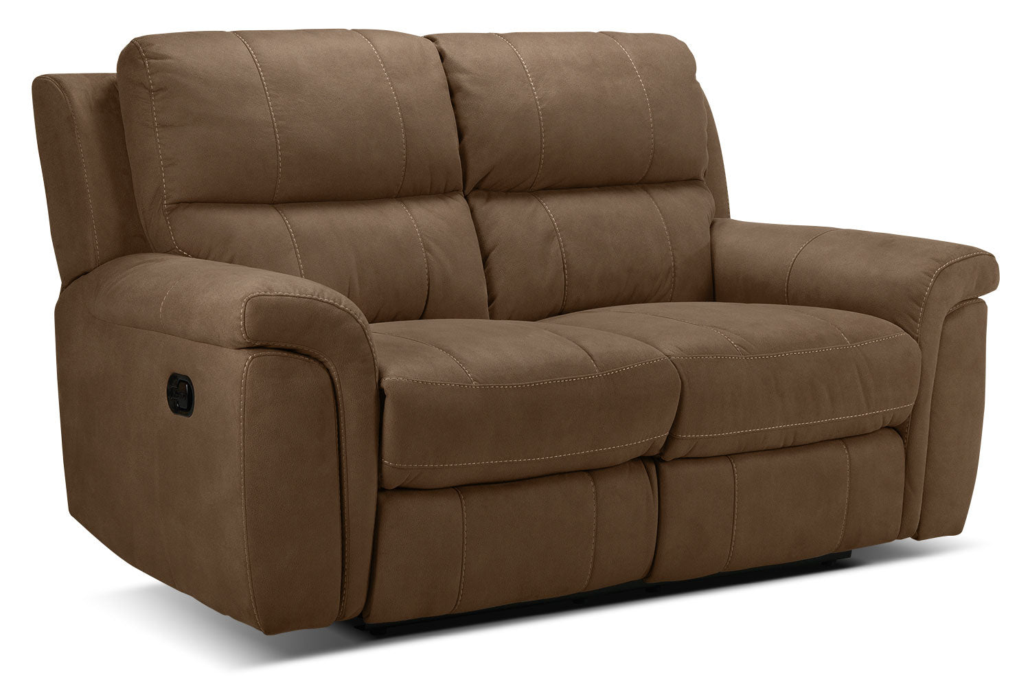 Roarke Reclining Sofa and Reclining Loveseat Set - Tobacco