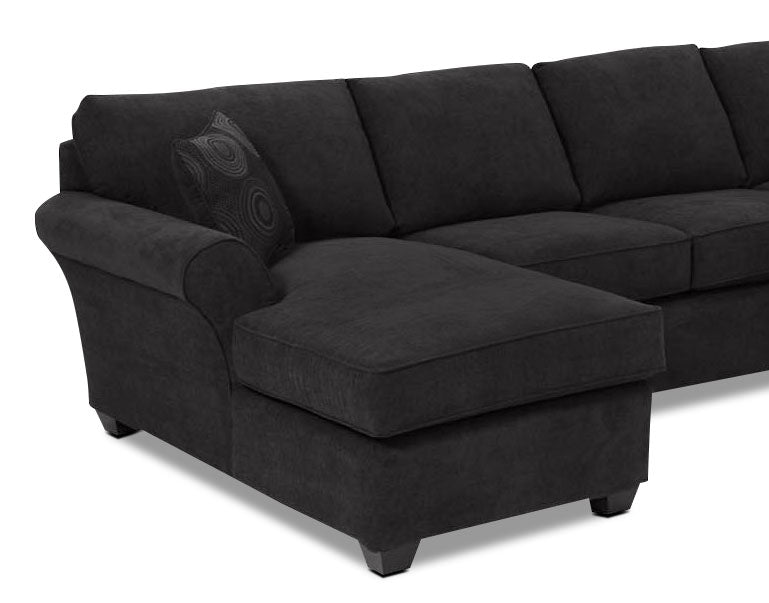 Althea 4-Piece Sectional with Left-Facing Chaise - Black