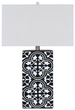 Catalina 27" Table Lamp - Black and White