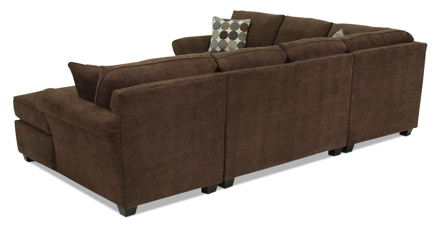 Althea 4-Piece Sectional with Right-Facing Chaise - Coffee