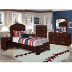 New Justin Twin Storage Bed - Deep Cherry