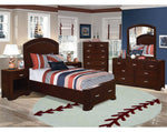 New Justin Twin Storage Bed - Deep Cherry